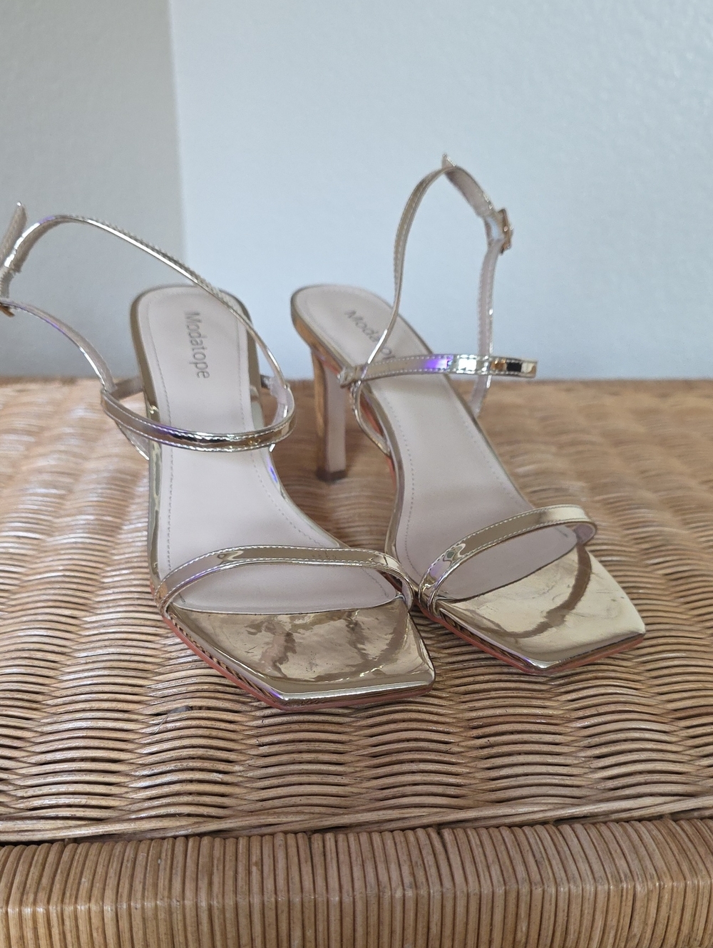 Gold Strappy Heeled Sandals